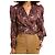 Blusa de seda IRO Paris ZARFI Estampado Ikat Negro Roja - vista 2
