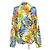 Top a maniche lunghe con mezza zip e stampa pappagallo Anagram di Loewe Multicolore Giallo - vista 3