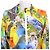 Top a maniche lunghe con mezza zip e stampa pappagallo Anagram di Loewe Multicolore Giallo - vista 4