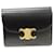 Céline Celine Triomphe Small Flap Wallet Shiny Calfskin Wallet Black  - view 1