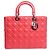 Borsa Lady Dior in agnello cannage rosa