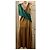 Diane Von Furstenberg Vestido Maxi de Seda com Bolinhas Marrom Azul Verde - vista 8