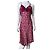 Autre Marque InWear Vestido Midi de Seda con Estampado Floral Rosa Roja