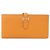 Cartera Hermès Bearn Soufflé en cuero Epsom Naranja