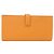 Cartera Hermès Bearn Soufflé en cuero Epsom Naranja - vista 2