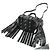Borsa Balenciaga Laundry Cabas XS Fringe Nero - vista 2