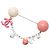 Chanel Spilla con Charm CC in Resina Argentata Argento