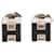 Hermès Silver Palladium Plated Enamel Cage D H Push Back Earrings Silvery  - view 1
