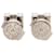 Hermès Silver Palladium Plated Enamel Cage D H Push Back Earrings Silvery  - view 2