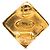 Orecchini Chanel Gold CC placcati oro a forma di rombo con clip D'oro - vista 3