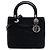 Dior Black Medium Nylon Cannage Lady Dior Nero