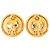 Orecchini Chanel Gold CC placcati oro tondi con clip D'oro - vista 2