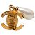Orecchini a clip Chanel Gold CC placcati oro con perle finte e chiusura Turn Lock D'oro - vista 3