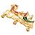 Spilla Christmas Carriage in smalto e placcato oro Gold di Hermès D'oro