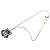 Collana con pendente Robot Cat in ottone argentato, resina, strass e perle finte Chanel Argento