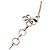 Collana con pendente Robot Cat in ottone argentato, resina, strass e perle finte Chanel Argento - vista 4