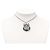 Collana con pendente Robot Cat in ottone argentato, resina, strass e perle finte Chanel Argento - vista 6