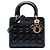 Dior Lady Dior Cannage nero medio in vernice
