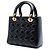 Dior Lady Dior Cannage nero medio in vernice - vista 2