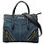 Miu Miu Blue Matelasse Denim Biker Tote