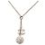 Colar com pingente Chanel Silver CC Brass Strass Prata - vista 3
