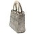 Lady Dior Mini in raso grigio con decorazioni in cristallo Cannage di Dior Marrone - vista 2