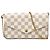 Pochette Félicie Louis Vuitton Pochette Felicie in Damier Azur bianco