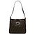 Bolsa de ombro Fendi em lona Zucca marrom