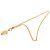 Collana con pendente Chanel Gold CC placcato oro a forma di diamante D'oro