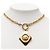 Collana con pendente Chanel Gold CC placcato oro a forma di diamante D'oro - vista 6