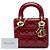 Lady Dior mini in vernice rosso cannage Bordò - vista 7