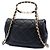 Chanel Black Small Quilted Lambskin Round Top Handle Flap Nero - vista 2