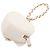 Llavero y colgante para bolso Chanel White Mini Lambskin CC in Love Heart Blanco Crudo - vista 2