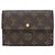 Louis Vuitton Monogram Portefeuille Tresor Etui Papier Wallet Marrone