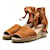 Gucci Espadrilles con zeppa e lacci Marrone  - vista 8