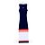 Loewe langes Strickkleid in Navy Blau mit Streifen Blanco Azul Naranja