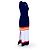 Loewe langes Strickkleid in Navy Blau mit Streifen Blanco Azul Naranja - vista 15