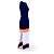 Loewe langes Strickkleid in Navy Blau mit Streifen Blanco Azul Naranja - vista 7