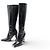 BOTAS LOUIS VUITTON SILHOUETTE 38 PUNTA CUADRADA CUERO NEGRO