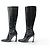 BOTAS LOUIS VUITTON SILHOUETTE 38 PUNTA CUADRADA CUERO NEGRO - vista 2
