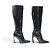 BOTAS LOUIS VUITTON SILHOUETTE 38 PUNTA CUADRADA CUERO NEGRO - vista 3