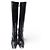 BOTAS LOUIS VUITTON SILHOUETTE 38 PUNTA CUADRADA CUERO NEGRO - vista 8