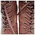 Stivaletti stringati Veruka di Stuart Weitzman in pelle Rose Pink Marrone Rosa - vista 11