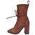 Stivaletti stringati Veruka di Stuart Weitzman in pelle Rose Pink Marrone Rosa - vista 4