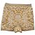 Sandro Misha Metallic-Threaded Shorts in Yellow Viscose