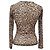 Top de manga larga Dolce & Gabbana con estampado de leopardo en poliamida marrón Castaño - vista 3