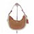 Prada Borsa Arqué Small in pelle e shearling Marrone  - vista 1