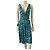 Diane von Furstenberg Vestido cruzado Lora de mezcla de seda Castaño Blanco Azul