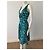 Diane von Furstenberg Vestido cruzado Lora de mezcla de seda Castaño Blanco Azul - vista 3