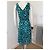 Diane von Furstenberg Vestido cruzado Lora de mezcla de seda Castaño Blanco Azul - vista 7